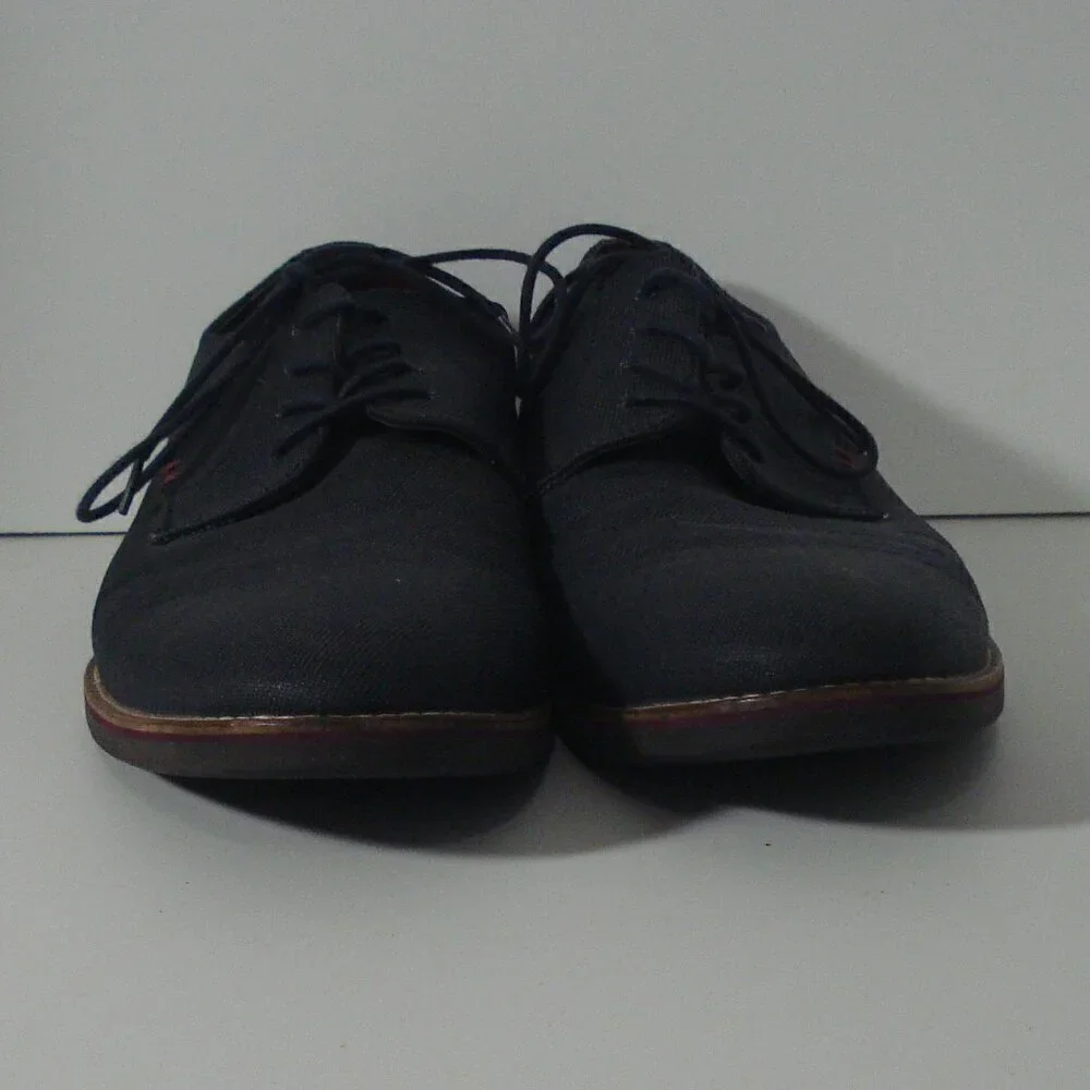 Call It Spring Shoes Oxford Men's Size 12 Blue Almond Toe Textured Canvas